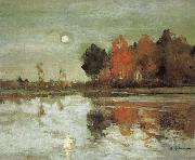 Isaac Ilich Levitan Twilight Moon-study painting